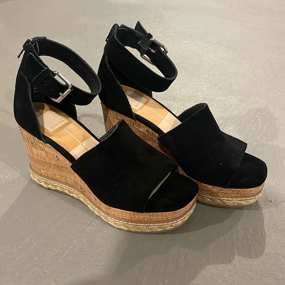 Never worn Dolce Vita Black Cork Wedges